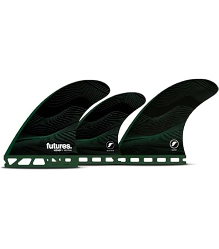 Amazon.com : Futures Fins F8 Alpha 5-Fin Set Carbon-Olive L